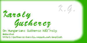 karoly guthercz business card
